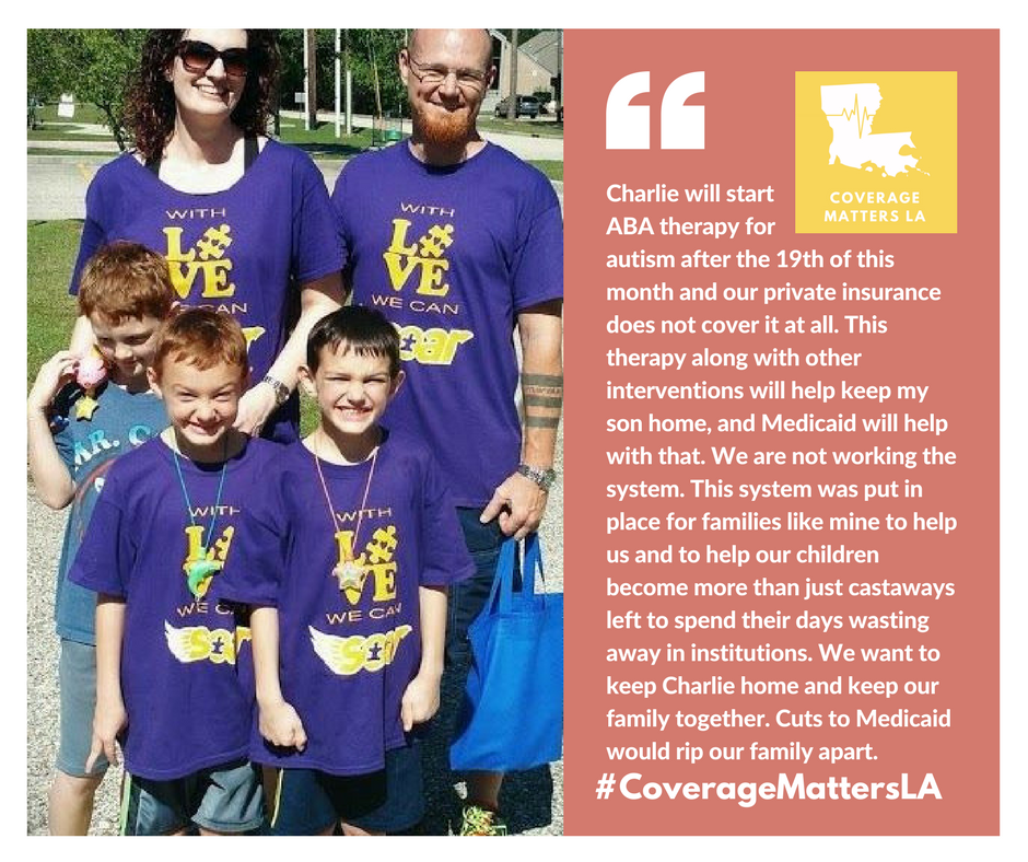 InvestLouisiana's tweet photo. Annie's family relies on Medicaid to get the care her son Charlie needs for autism within their community. Protect his care. #ProtectOurCare https://t.co/glAoK64mSF