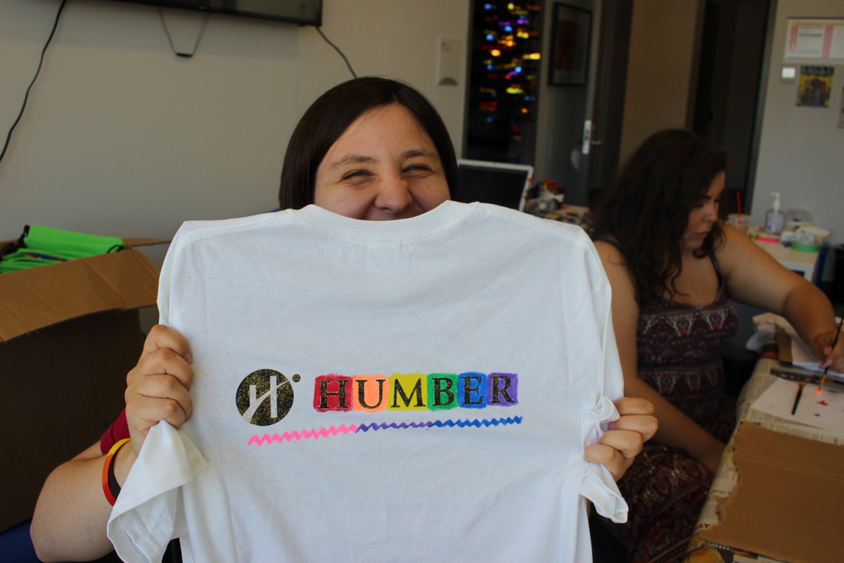 lifeathumber's tweet photo. Another successful PRIDE t-shirt decorating event at @HumberLakeshore. Amazed, but not surprised, with the amount of creativity here!🏳️‍🌈 🖌️ https://t.co/XL9akiXIjl
