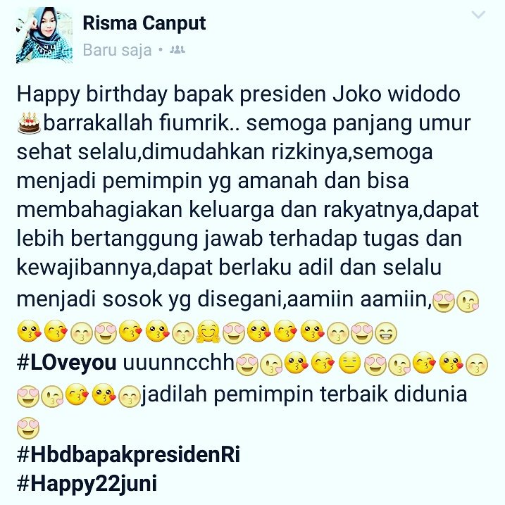 Happy birthday bapak presiden Ri bapak joko widodo 