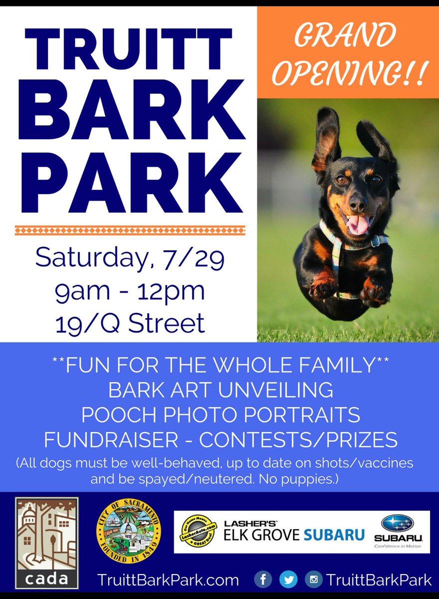 TruittBarkPark's tweet photo. Who's letting the dogs out? We are. On July 29. JOIN US: https://t.co/WO1G38HuNw 🐶🎉🐶🎉 https://t.co/zG5pedhuvn