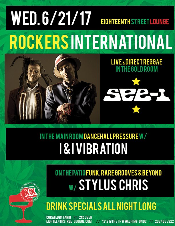 18thSTLounge's tweet photo. Doors 5pm / 21+
@Seei @jazsnga @ivibesound @selectacastro @styluschris 
#ESL #LiveMusic #Reggae #Dancehall #Funk #House #AddendumBar https://t.co/htIoGKfhk4