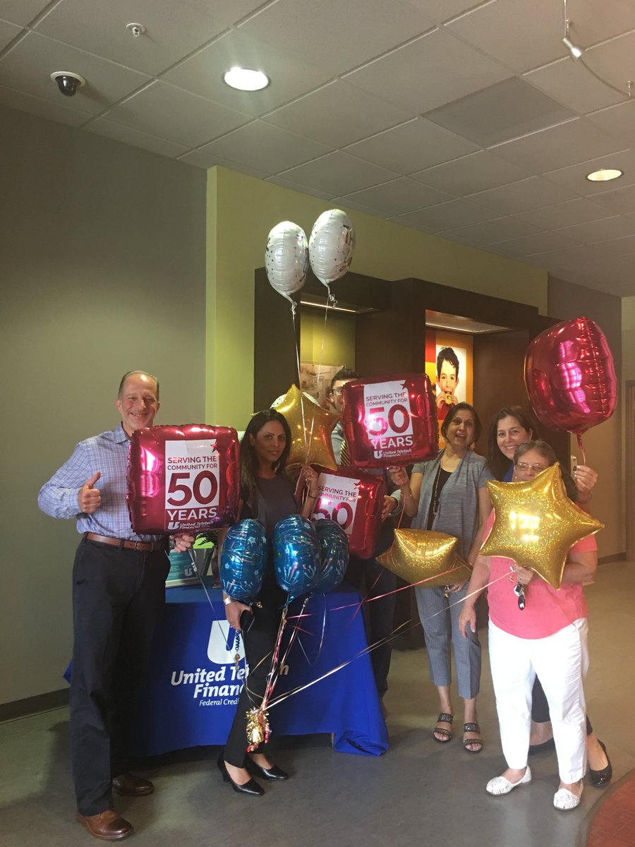 UTFinancial's tweet image. On, Monday staff at @UTFinancial branch locations posed for some photos to celebrate 50 years serving the community!