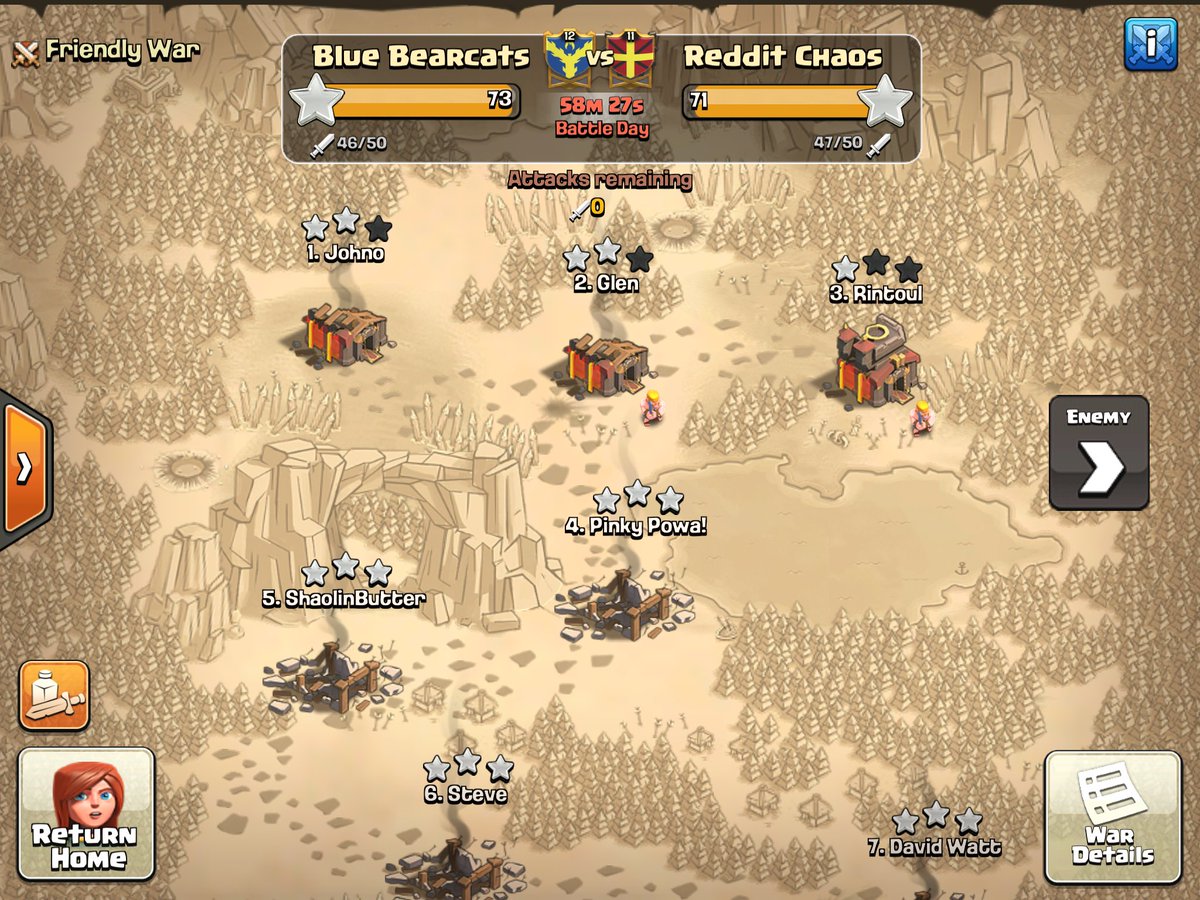 BlueBearcats's tweet photo. Ready for an exciting finish to a Great War with @RedditChaos ! https://t.co/I7HS0zchRQ