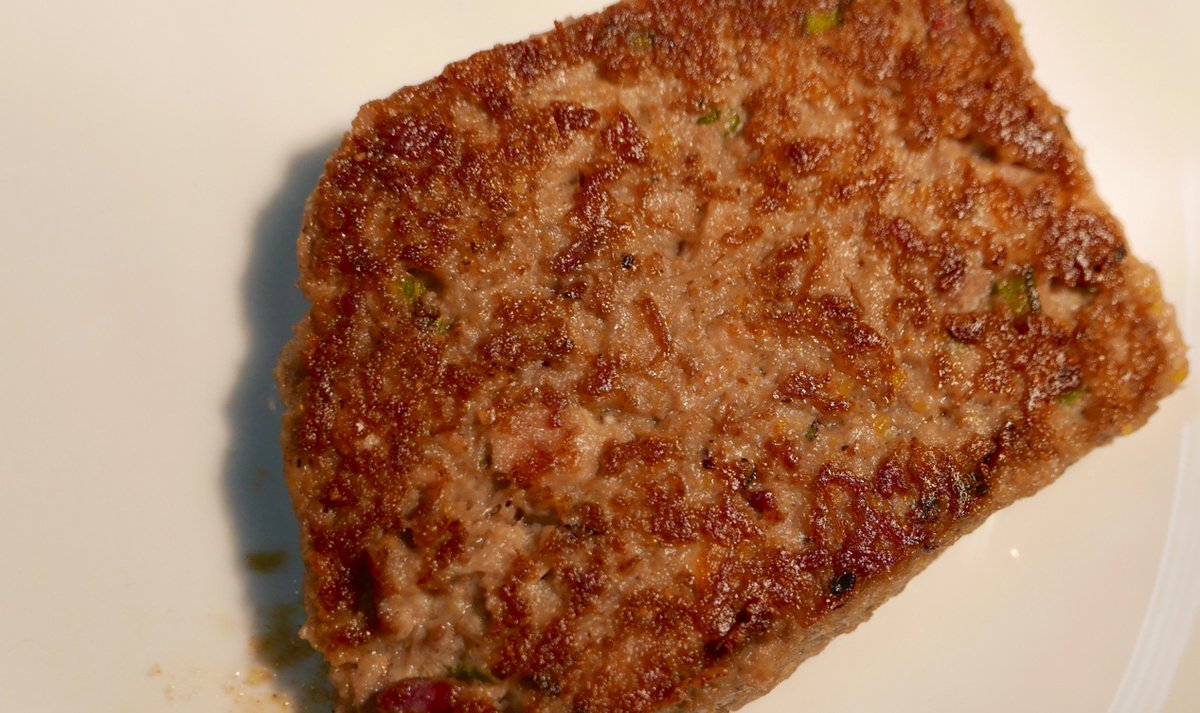 eggrestaurant's tweet photo. Duck scrapple! Not much to look at but lord that flavor.... #scrapple #quackle https://t.co/eOTL3dxcvX