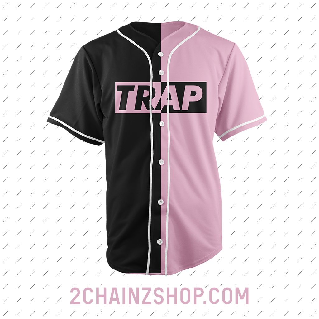 2chainz's tweet image. 2 shades! Get your Trap Baseball Jersey now.  Link: i.2Chainz.co/PGLTMBaseball1