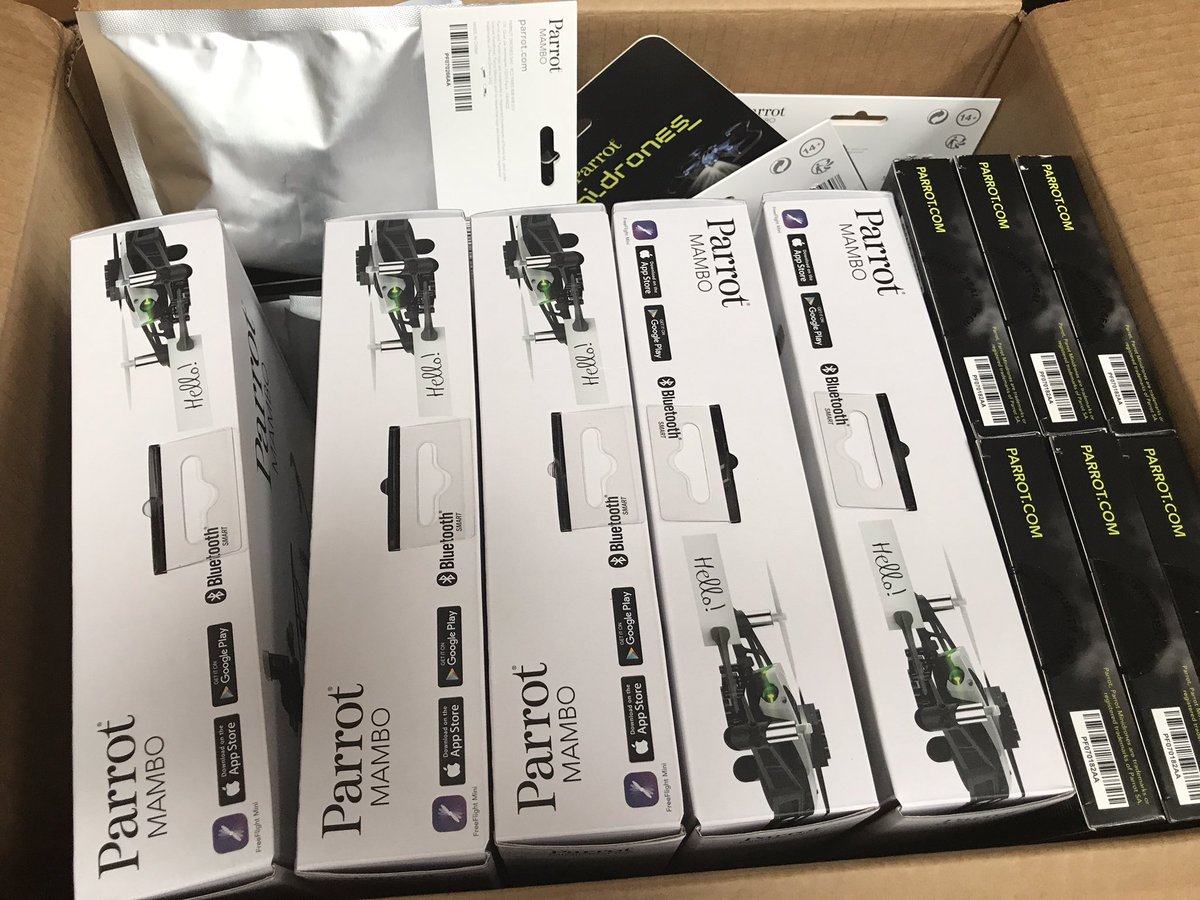 SethPonder's tweet photo. Christmas came early for #RHSpltw I think some #internsjc will have to test drive. Thanks @Parrot mambo https://t.co/g5iEhhOG1n