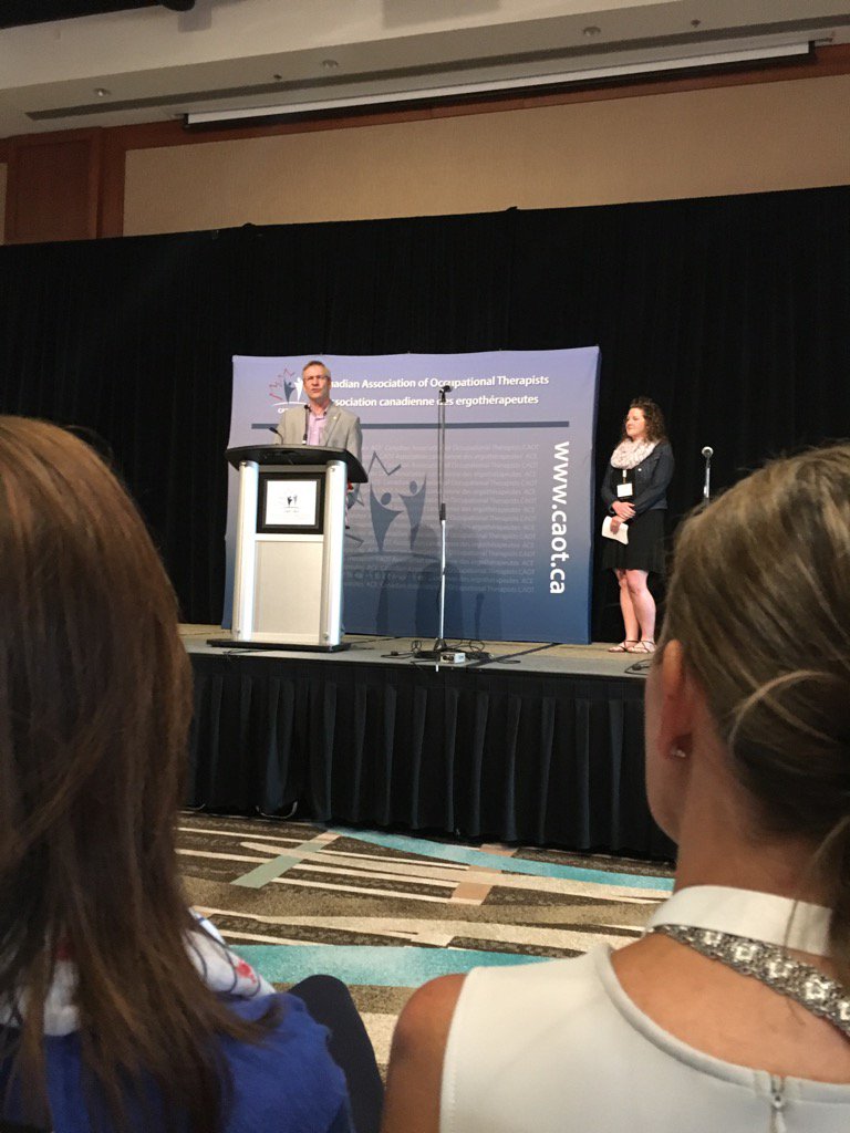 At CAOT conference PEI Minister of Health Robert Henderson - supports OT in PEI and Canada