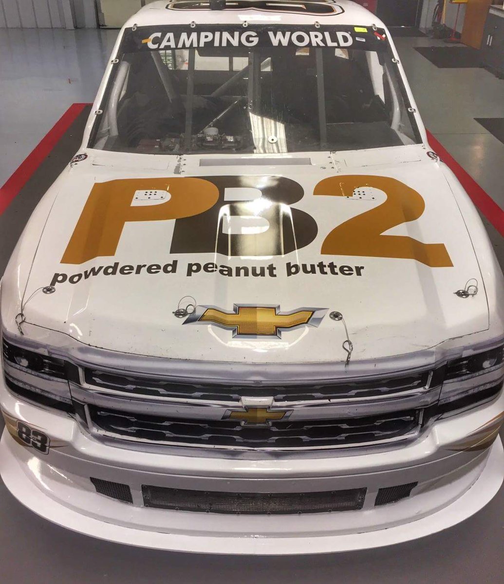 msenicaracing's tweet photo. Watch this Friday night on @FOXSports as I race against 31 others in the @NASCAR_Trucks with @bellplantation @APHonline @DJCopp83 #gainz https://t.co/BRGgT6CK6r