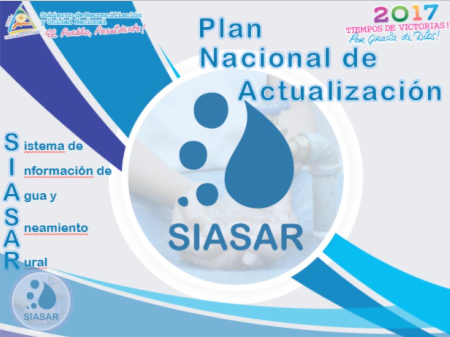SIASAR_ORG's tweet photo. #Nicaragua: Plan Nacional de Actualización del @SIASAR_ORG – 2017 https://t.co/scFIDz2Rpz #agua #rural #saneamiento https://t.co/eFUOYq3TDo