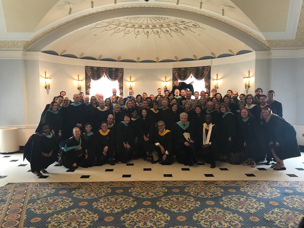 RayPasi1's tweet photo. Yorktown faculty stops for a picture before graduation@APSVirginia @SuptPKM https://t.co/ZhPGA4vfvF