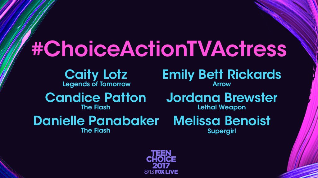 TeenChoiceFOX's tweet photo. Check out the #ChoiceActionTVActress nominees! #TeenChoice https://t.co/pFVlcc5GXK