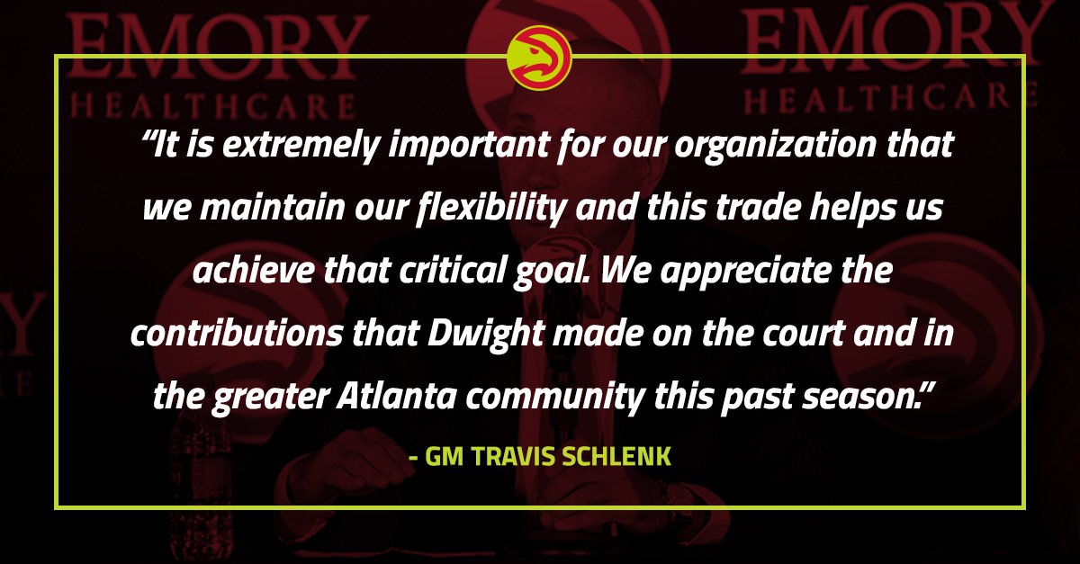 GM Travis Schlenk on last night's trade: https://t.co/CIgUuYVV1M