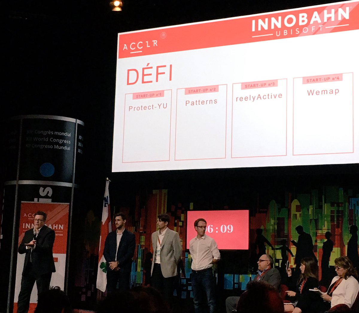 mtl_lium's tweet photo. Le vote commence! Qui entre @getwemap, Protect-YU, @reelyActive et Patterns aura la solution gagnante? #InnoBahn #MetropolisMTL2017 https://t.co/Al9uivcqcM