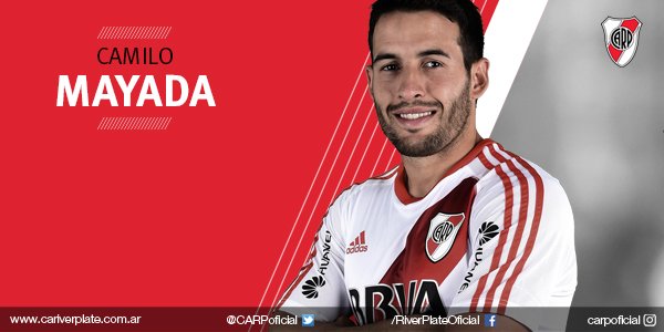RiverPlate's tweet photo. 27' ST Cambio en #River 👇

↩️ Sale Nacho Fernández.
��️ Entra Mayada. https://t.co/gFtQias3Kr