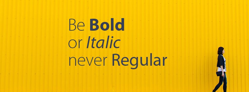 VI_Creative's tweet photo. Be Bold or Italic, never regular #TypographyMonth #font #quote #WordplayWednesday https://t.co/DR3d8wVIwG