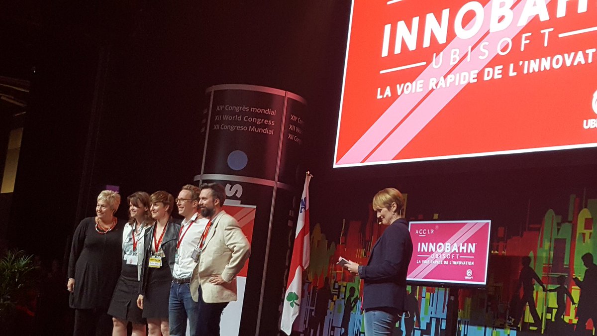 CAMayrand's tweet photo. @getwemap est aussi le grand gagnant de la soirée, choisi après les délibérations de @MTL_Ville. Félicitations! #Innobahn #MetropolisMTL2017 https://t.co/djKy7HfOgB