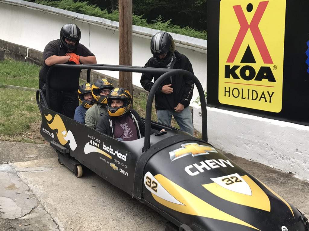 Nick_Johnson's tweet photo. @RubyVixen of @SUNYGeneseo going into the unknown #SUNYTech2017 #lakeplacid #bobsleigh - @Software2inc we are working honest :) https://t.co/sVScHaJLSP