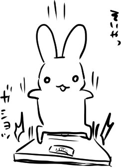 朝の体重測定 
