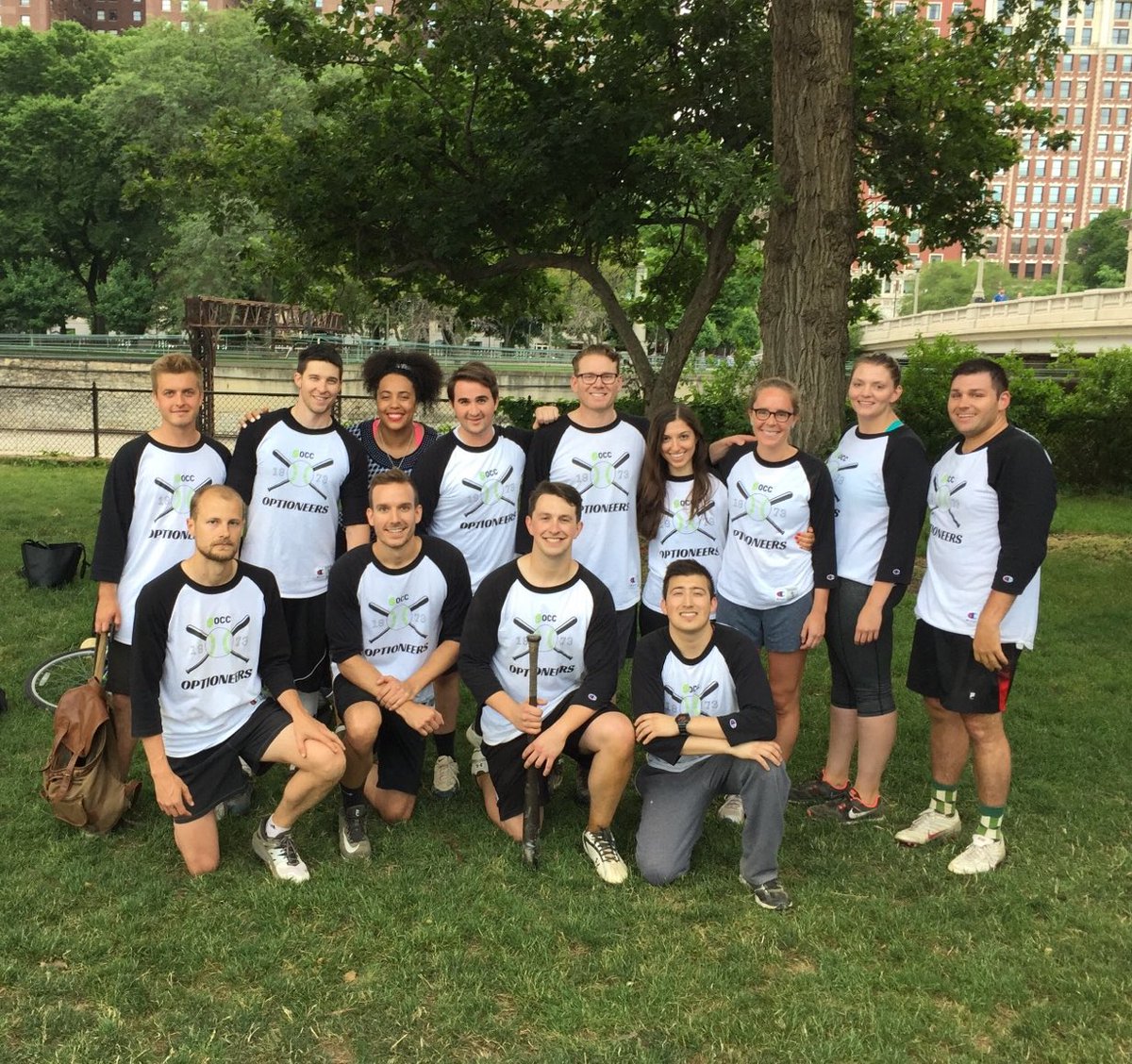 OptionsClearing's tweet photo. Congratulations to our OCC softball team, the #Optioneers, for taking the win 17-7 tonight! #EmployeeEngagement https://t.co/SK6FcQibFq