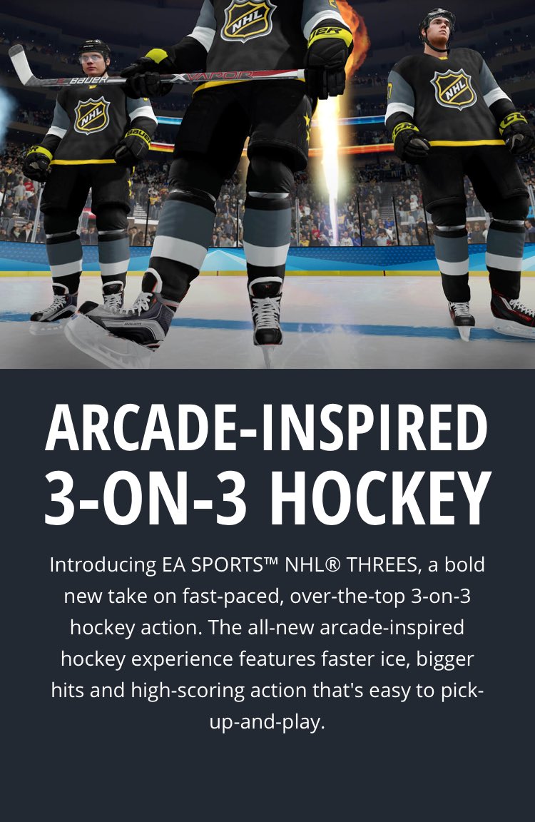 itskvd's tweet photo. New @EASPORTSNHL 3v3 Gamemodes!
Looks very fun and can’t wait to get my hands on it!
#NHL18 https://t.co/LA0GmJJO3W
