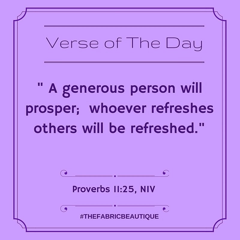 FabricBeautique's tweet photo. Are you refreshing those around you, or adding fuel to the fire? #bibleverse #verseoftheday #godsword #thefabricbeautique #refreshothers https://t.co/hzMzSvhcFG