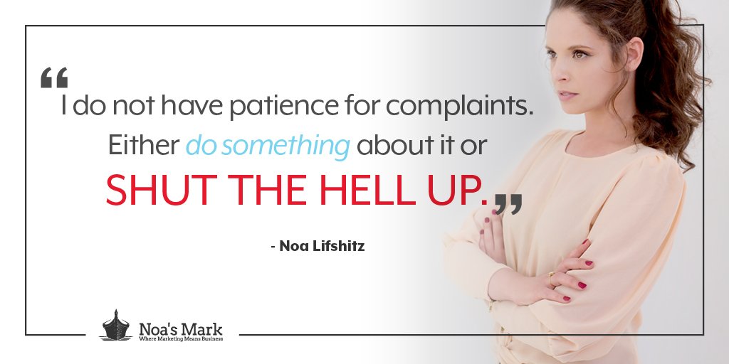 Noas_Mark's tweet photo. You're in charge of your life. If you don’t like something, #stopwhining &amp; #change it!
#TakeCharge #Hustle #NoasMark #StandOut @noal271 https://t.co/zdmEyXWL5F