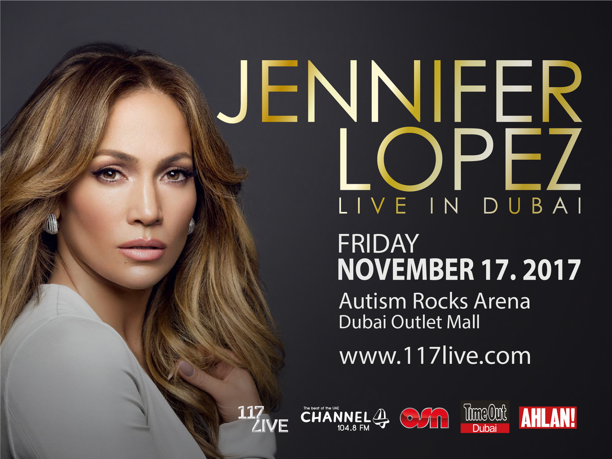 Jennifer Lopez is coming to Dubai! Let's get loud with JLO at the Autism Rocks Arena on November 17. <a href="/117_Live/">117 Live</a>