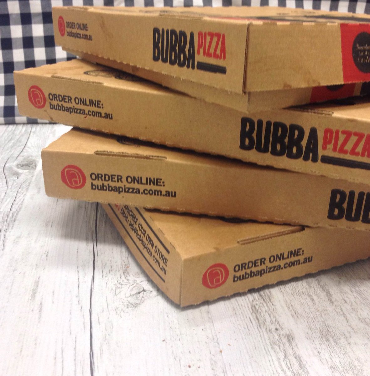 Behold, the leaning tower of (Bubba) Pizza.
