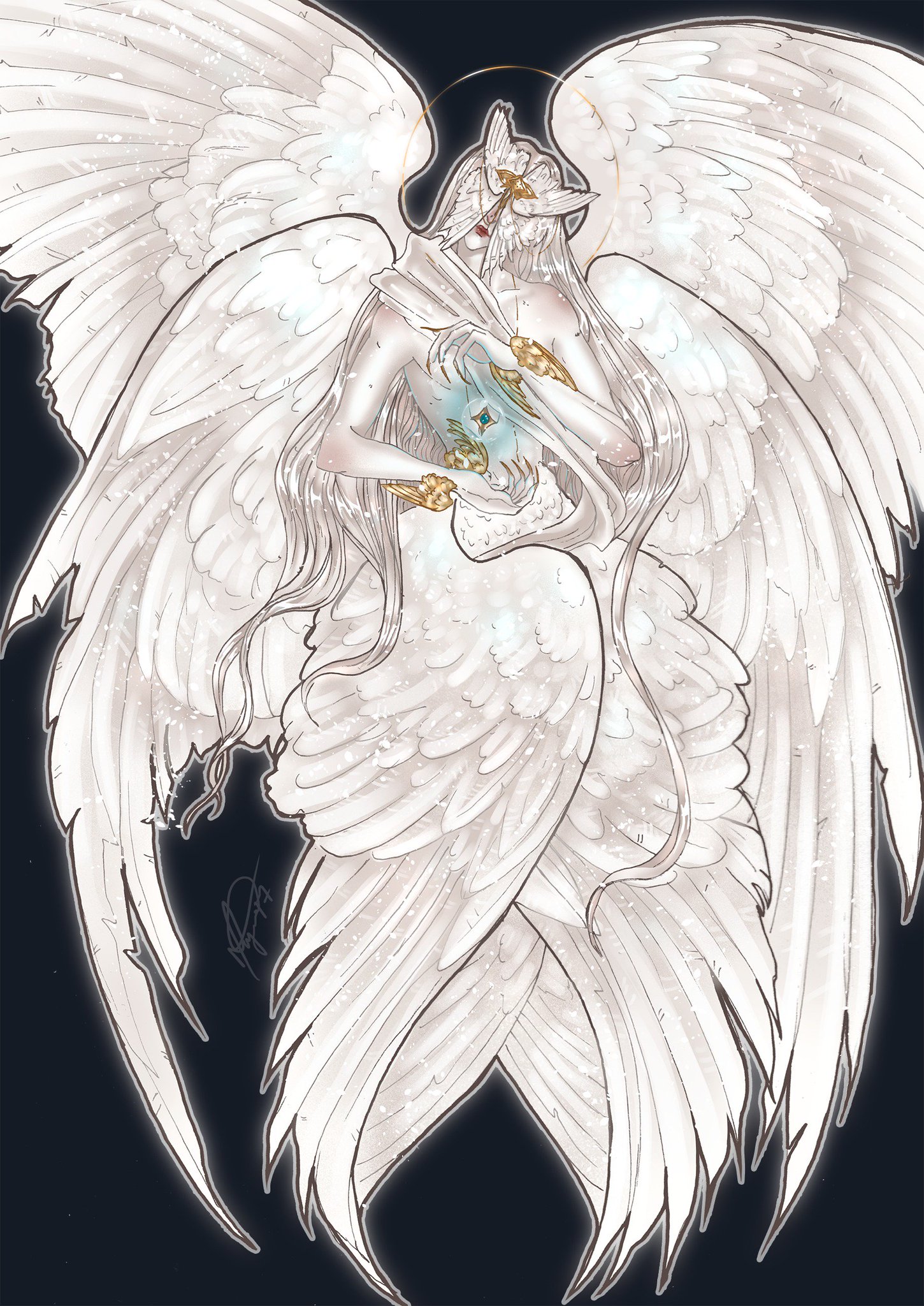 “#angel #angelart #seraph #seraphim” .