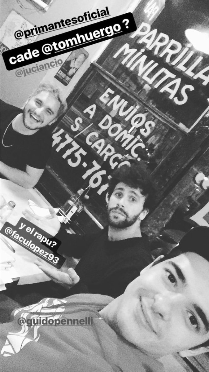 GastonViettoMty's tweet photo. @Primantes @gvietto6 @guido_pennelli @Juancianciook 😬🎶🔝 https://t.co/fAGP8fapxe