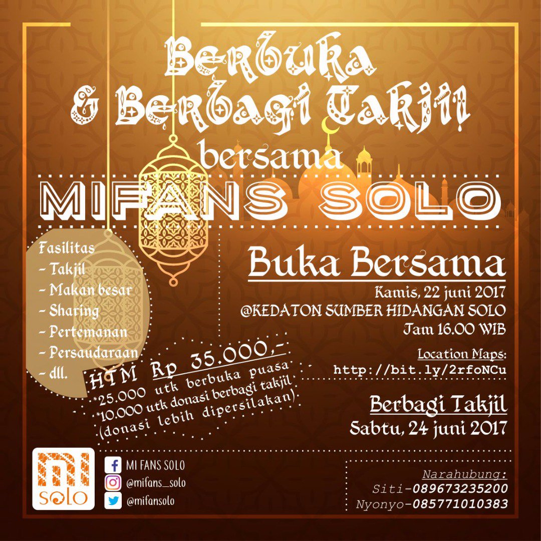 mifansolo's tweet photo. Hari ini ya guys nanti sore kita tunggu kedatangannya ,,,ajak semuanya yak,,teman,pacar,sahabat,,kuy ramaikan #AyoMeetUp #AyoBukber https://t.co/bqp8WOQf78