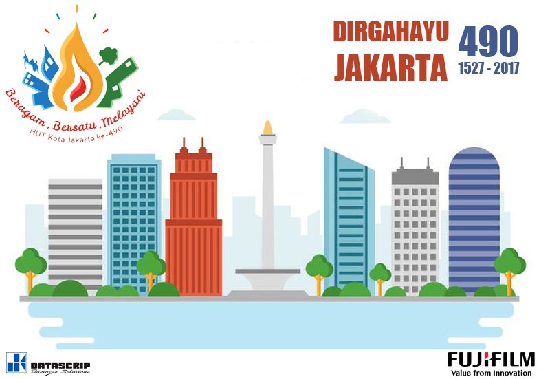 FujifilmDTS's tweet photo. Dirgahayu Kota Jakarta 
22 Juni 1527 - 22 Juni 2017

"Beragam, Bersatu, Melayani"

#HUT_Jakarta #DirgahayuJakarta490 https://t.co/vpp4r1ZfMg