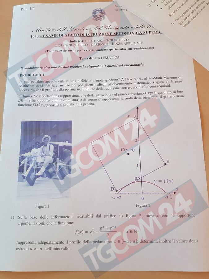 esme maturità 2017 problema bicicletta soluzione