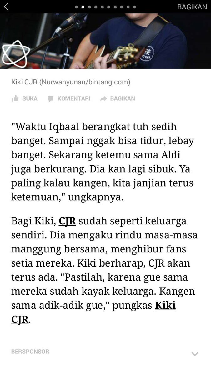 Ayolah cjr manggung bersama lagi seperti dulu <a href="/TeukuRyz/">Teuku Ryzki</a> <a href="/iqbaale/">iqbaal ramadhan</a> <a href="/AlvaroMaldini1/">AlvaroMaldini</a>