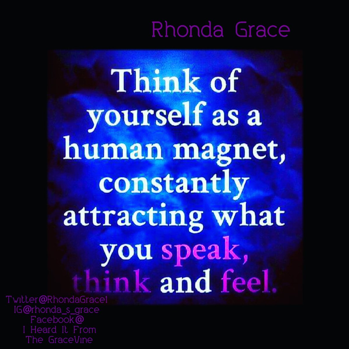 RhondaGrace1's tweet image. Think of yourself as a human magnet, constantly #attracting what you speak, think and feel.… 
#speaklife #thinklife
instagram.com/p/BVavPPrlZjH/