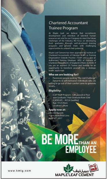 icapofficial's tweet photo. Trainees opportunities for CA students | Maple Leaf
#CAtrainees #mapleleaf https://t.co/uU8MNuIRbc