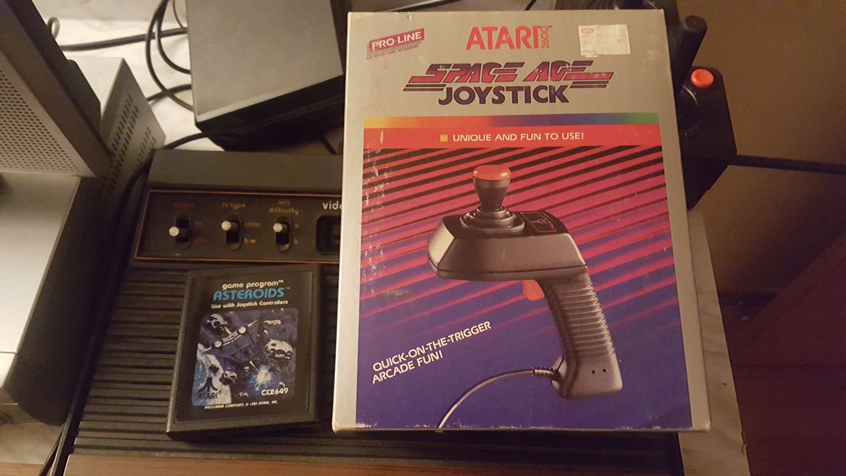 jttheninja's tweet photo. Sometimes, to play a space age game, you need a space age joystick. #Atari #retrogaming #LongLiveAtari [] https://t.co/iTNRQpqNkq