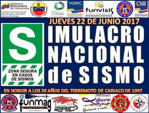 Hoy se realizará simulacro de sismo en el liceo Octavio Hernández Av Milagro y edificio PDVSA Av 13 con 5 de Julio