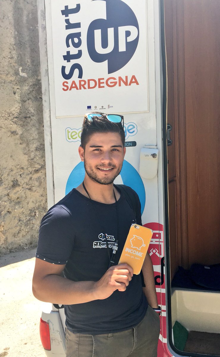ilbarcamper's tweet photo. Andrea Piras ci presenta la #Startup @InCome_Cashback, piattaforma per la fidelizzazione clienti in ambito #leisure. 
#StartCupSardegna17 https://t.co/Z04GWcYk4l