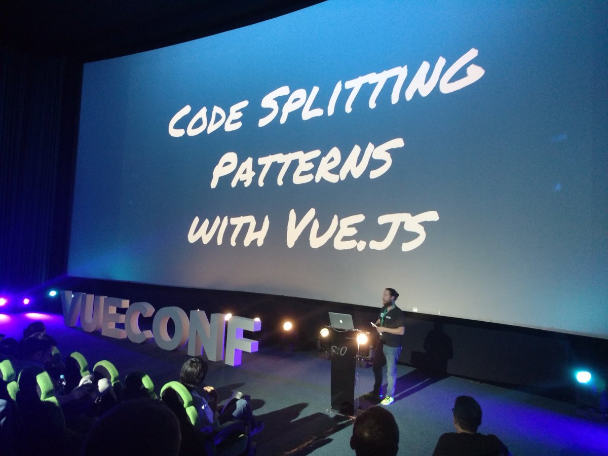 Akryum's tweet photo. The first official @vuejs is going very well with awesome talks! https://t.co/ZB4KDny1Is