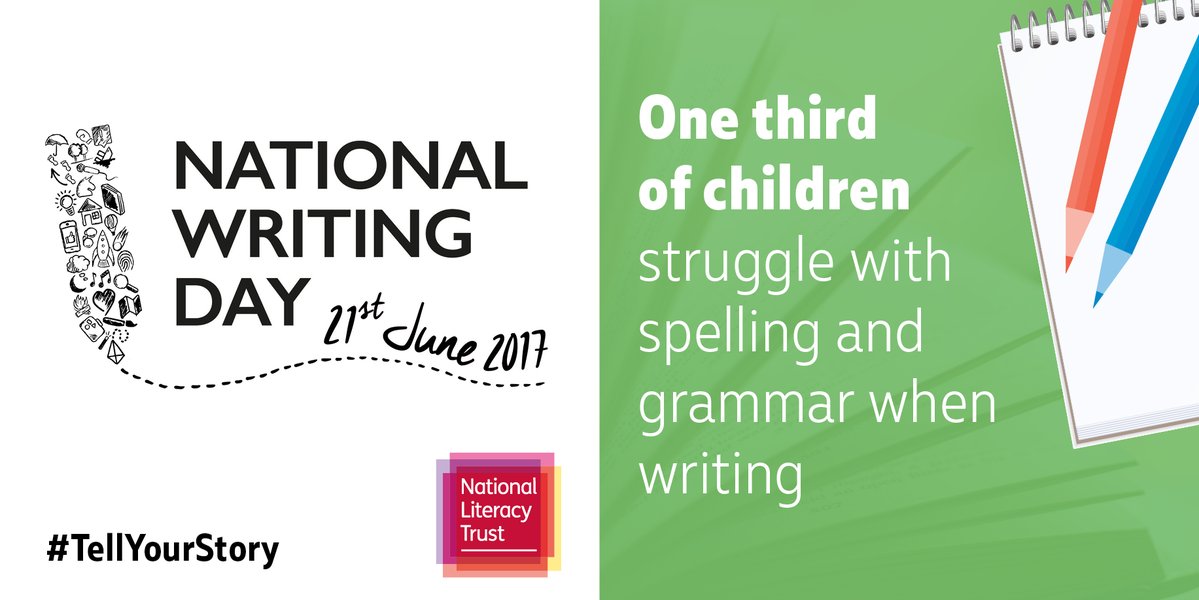 Literacy_Trust's tweet photo. This week we celebrated the first #NationalWritingDay with a new report on writing for pleasure: https://t.co/y2UjiUoUHf https://t.co/E19c95v8id