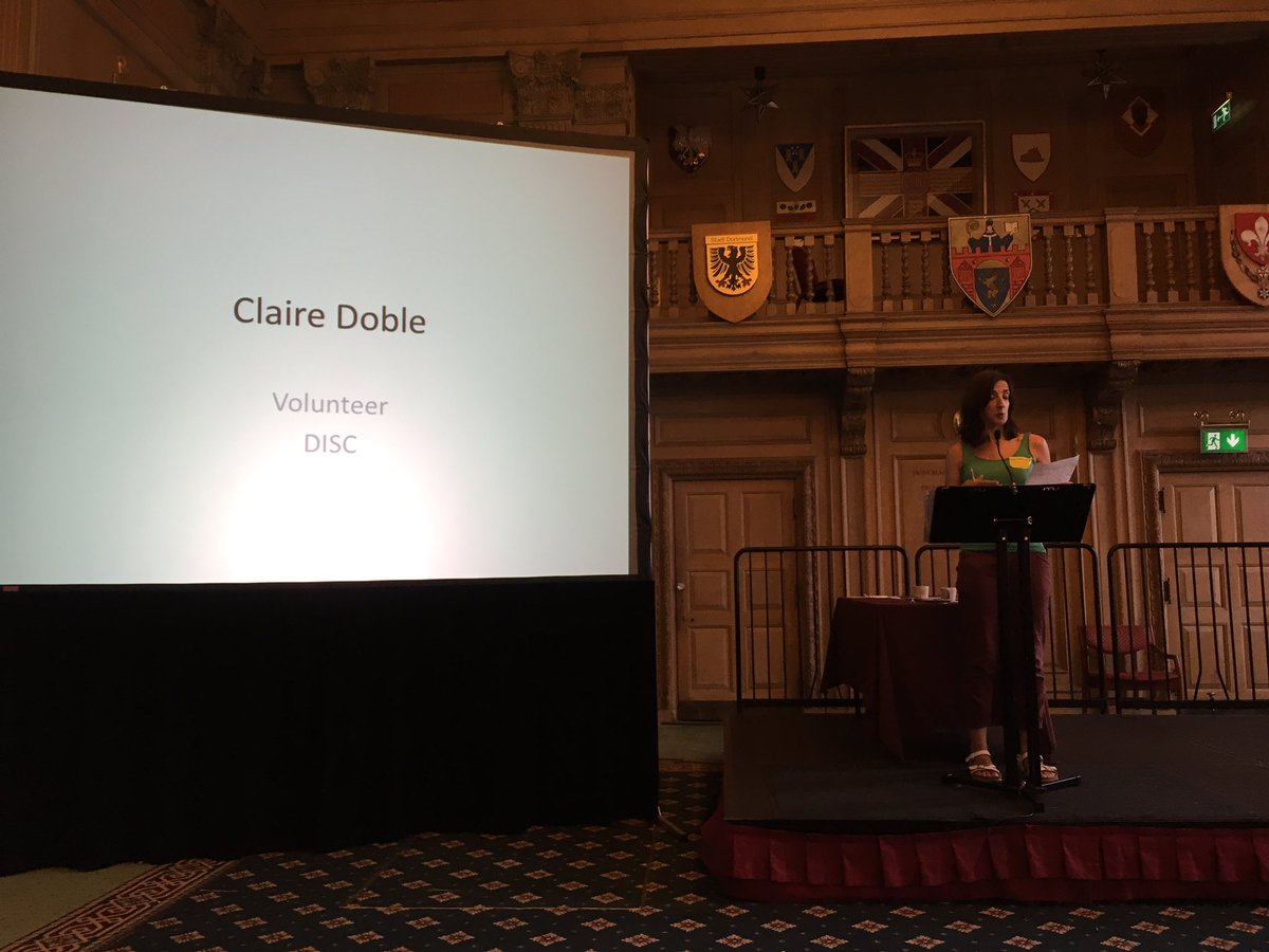 Humankind_vol's tweet photo. Our very own Claire is up talking about how her volunteering with @DISC_Services resulted in gaining employment there #Volconferenceleeds https://t.co/PLzz32dALl