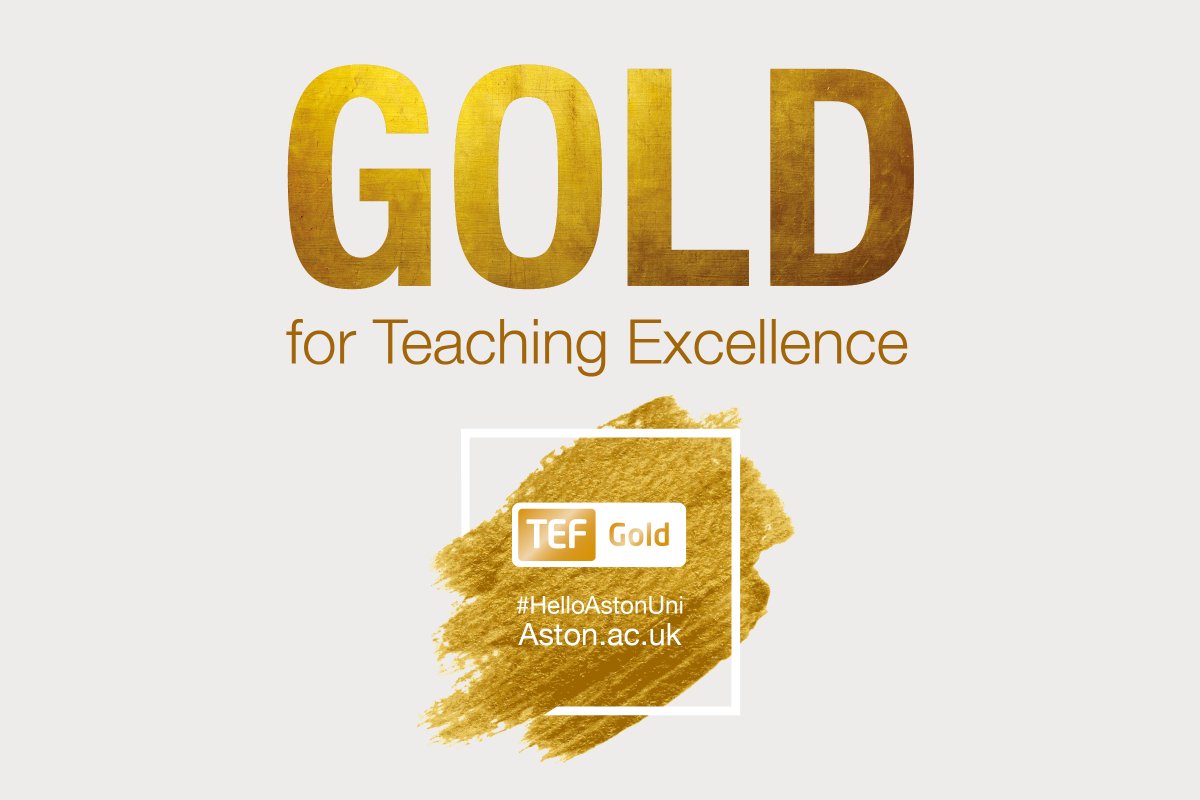 AstonUniversity's tweet photo. 🥇 | Aston has received Gold in the #TEF! 👉🏻
 https://t.co/XPWFS7cKct #TEF https://t.co/PoUldFoN0Z