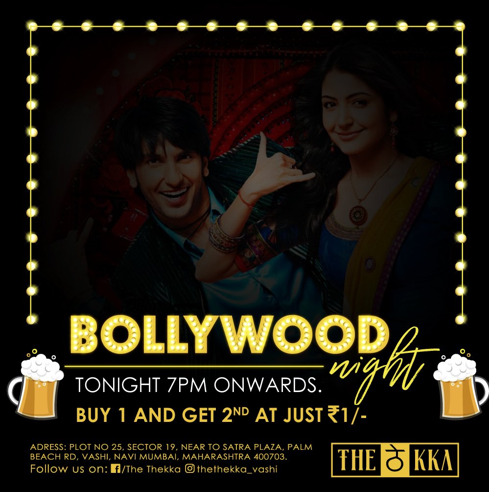 TheThekka's tweet photo. Enjoy बॉलीवुड नाईट at The Thekka! Buy 1 &amp; Get 2nd at just RS 1 on beers of fosters and kingfisher draught by mug/pitcher/tower. #TheThekka https://t.co/9LrIwCSTtI