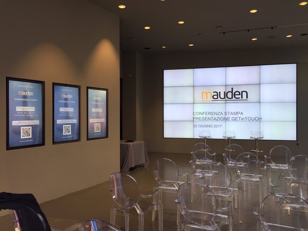 labrina67's tweet photo. Tutto pronto in @BOU_TEK per la nostra conferenza stampa  @Mauden_SpA https://t.co/nqqO6eBh1Z