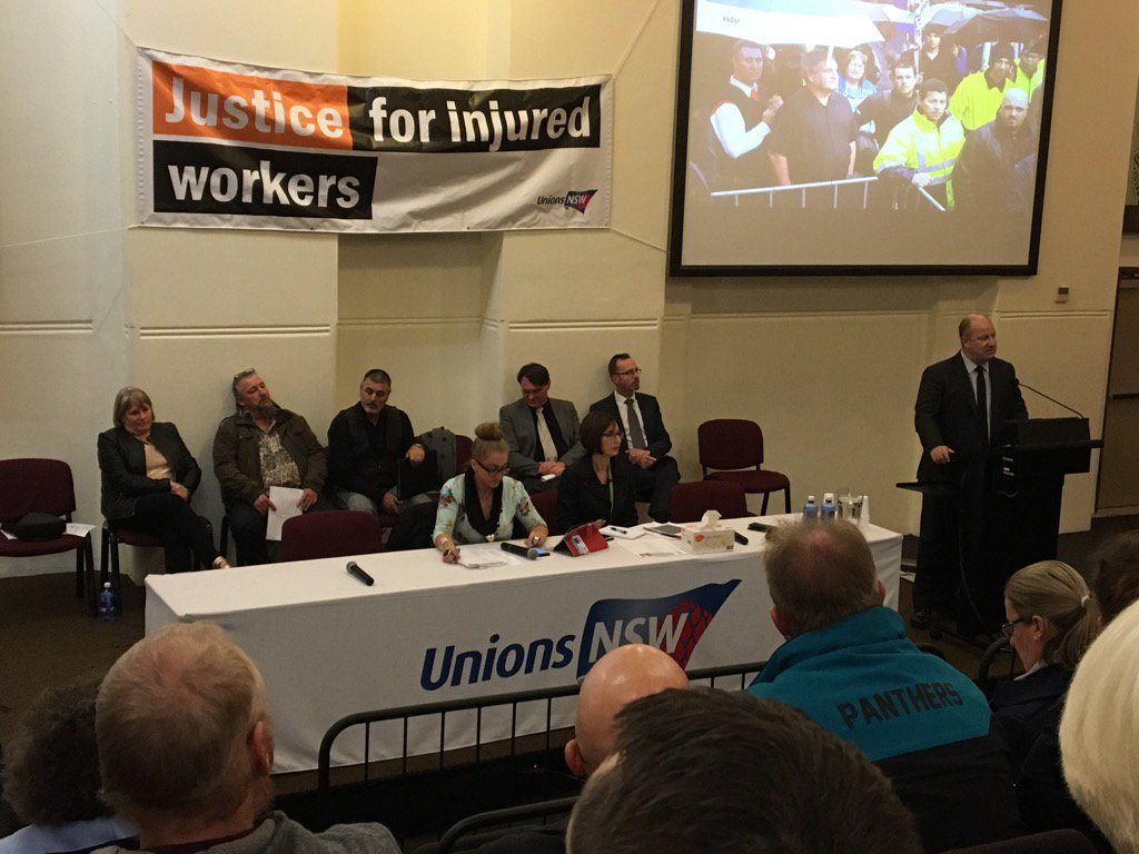 ameliakerr17's tweet photo. Unions demand justice for injured workers. There is no compassion from NSW govt. @GladysB, the system is broken. https://t.co/BrSPJlYoTf