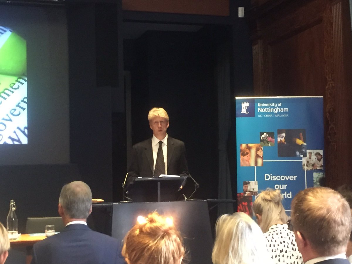 leoniemathers's tweet photo. Minister for Universities and Science Jo Johnson MP celebrates the #researchvision and #TEF #gold performance of @UniofNottingham https://t.co/OuS7UYCa66