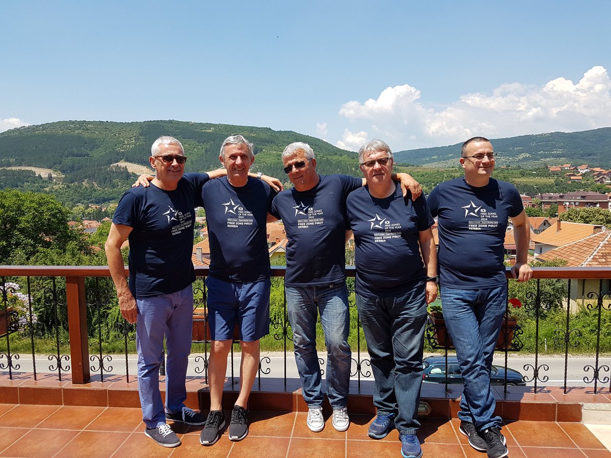 With friends in Dimitrovgrad, Serbia.