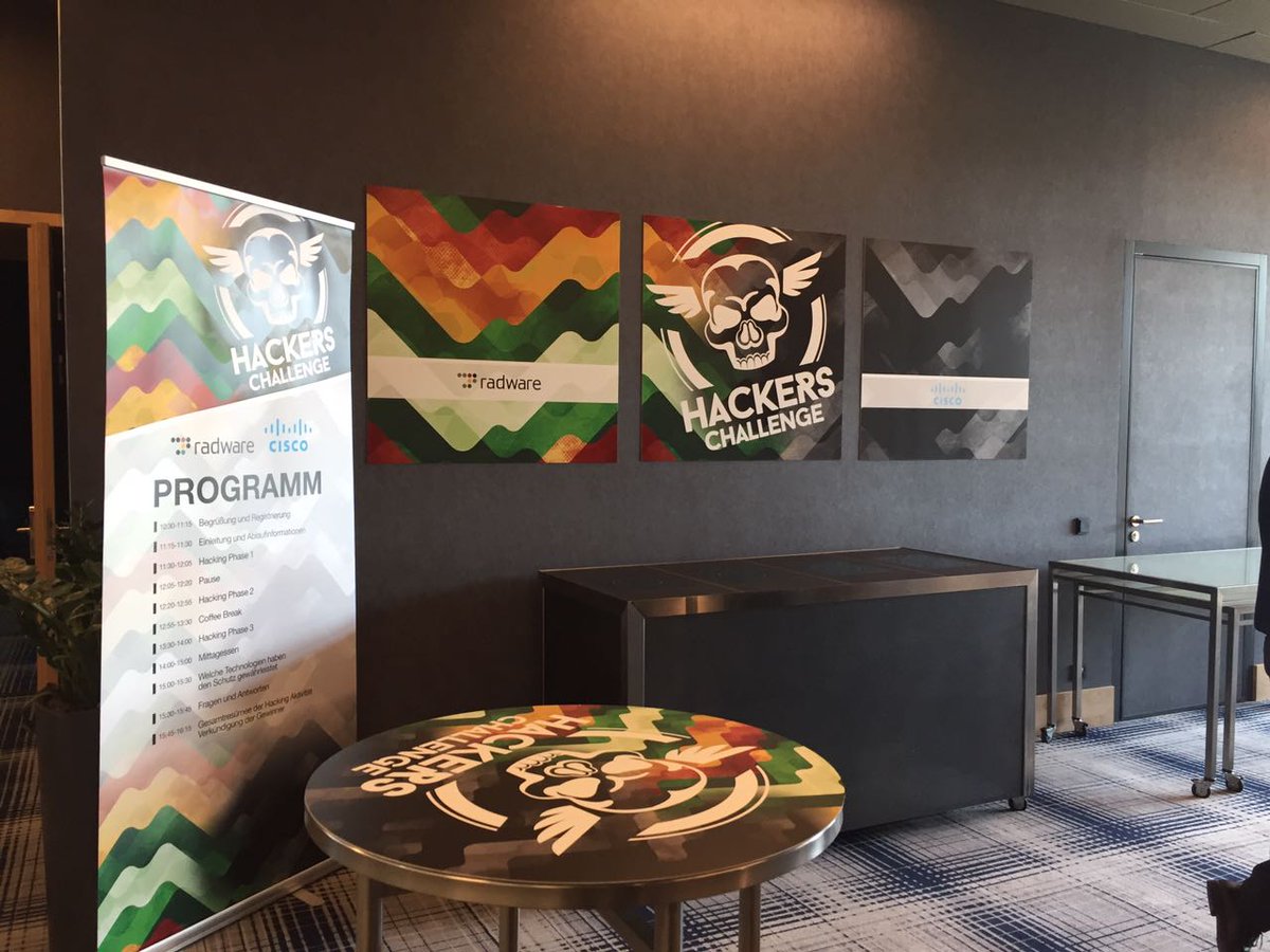 serge_RDWR's tweet image. We are ready to start the #hacking competition. The event is about to begin in Munich, Germany! #hackerschallenge @radware and @Cisco