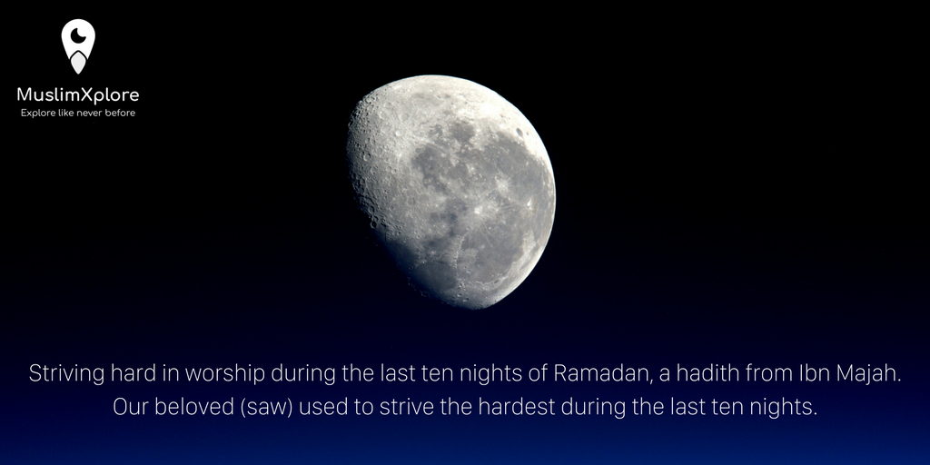MuslimXplore's tweet photo. The Prophet (saw) used to strive hard (in ibaadah [worship]) in the last ten nights of ramadan as he never did at any other time.
#Ramadan https://t.co/AH5Hxozs07